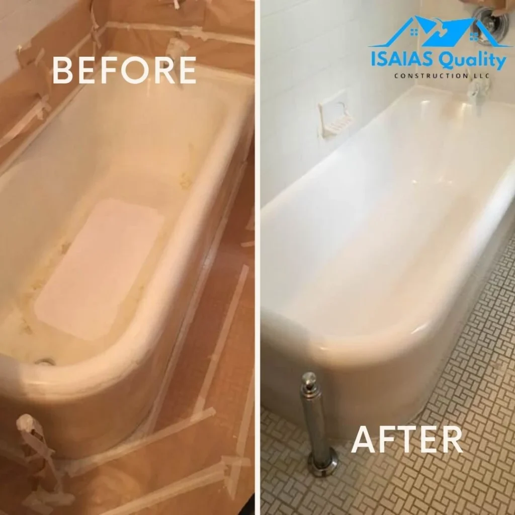 before and after bathroom renovation